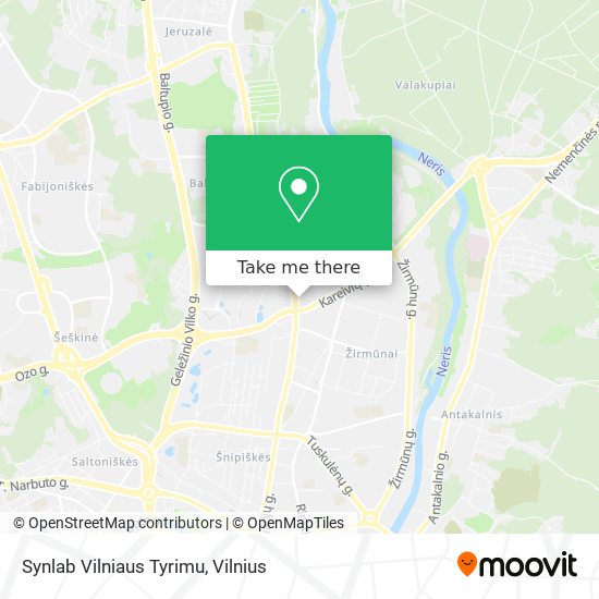 Synlab Vilniaus Tyrimu map