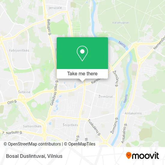 Карта Bosal Duslintuvai