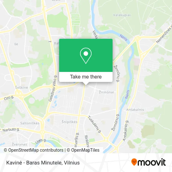 Карта Kavinė - Baras Minutele