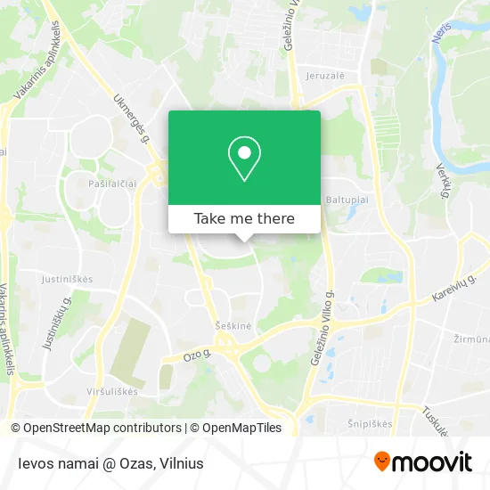 Карта Ievos namai @ Ozas