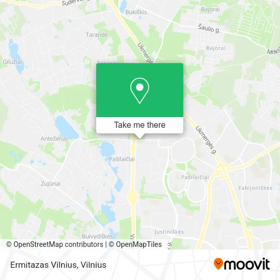Карта Ermitazas Vilnius
