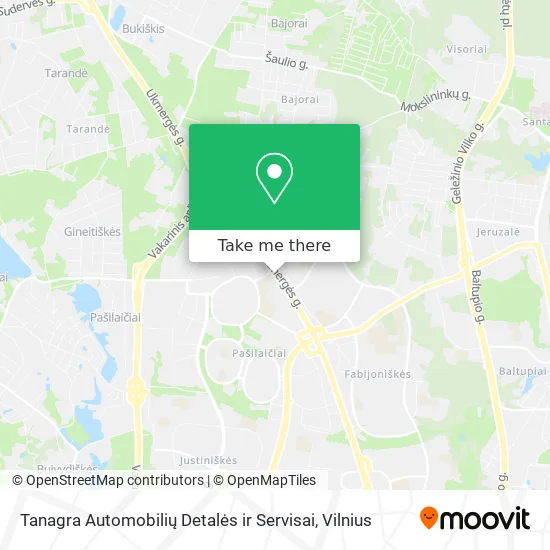 Карта Tanagra Automobilių Detalės ir Servisai