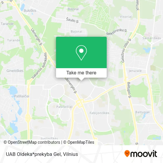 Карта UAB Oldeka*prekyba Gel