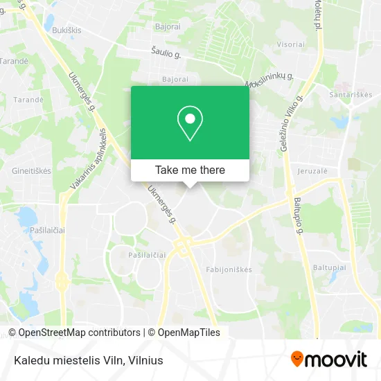 Карта Kaledu miestelis Viln