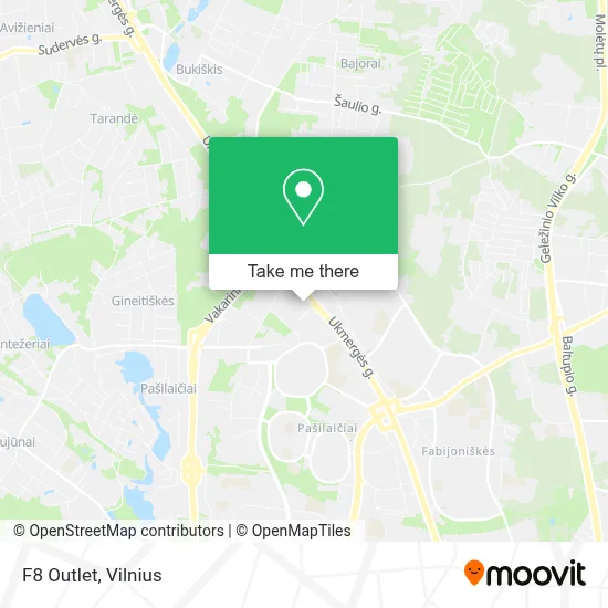 F8 Outlet map