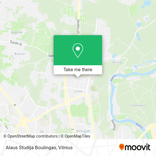 Карта Alaus Studija Boulingas