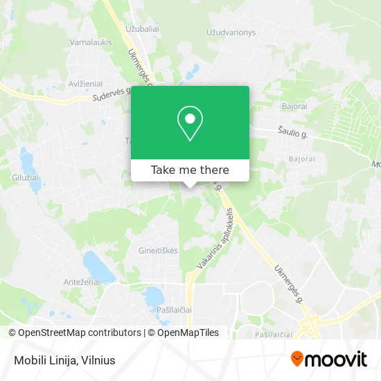 Карта Mobili Linija