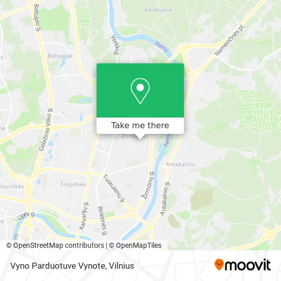 Карта Vyno Parduotuve Vynote