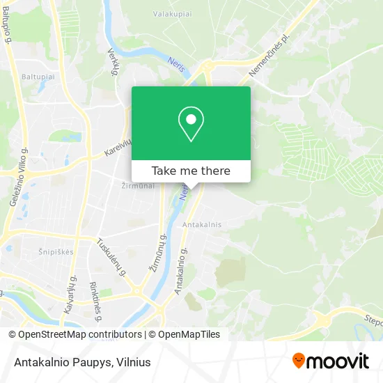 Карта Antakalnio Paupys