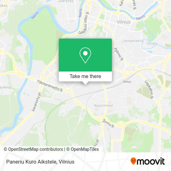 Карта Paneriu Kuro Aikstele