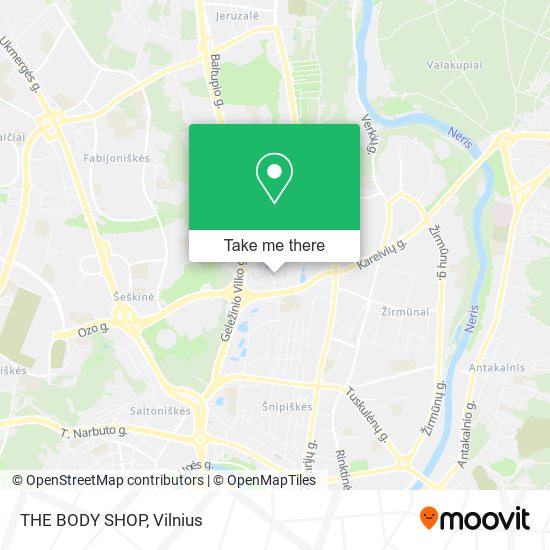 THE BODY SHOP map