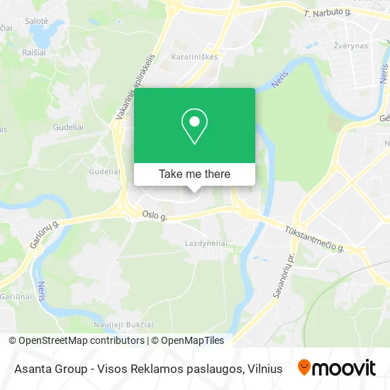 Карта Asanta Group - Visos Reklamos paslaugos