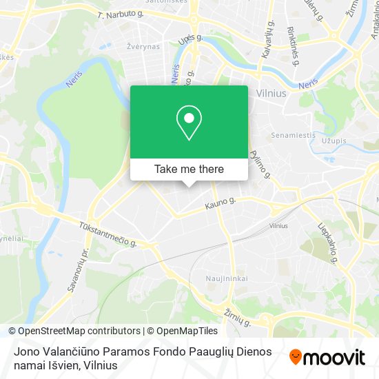 Jono Valančiūno Paramos Fondo Paauglių Dienos namai Išvien map