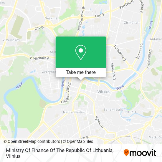 Ministry Of Finance Of The Republic Of Lithuania map