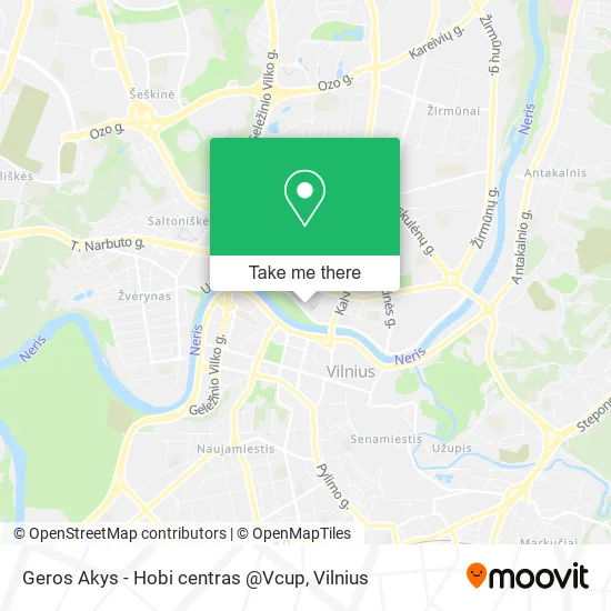 Карта Geros Akys - Hobi centras @Vcup