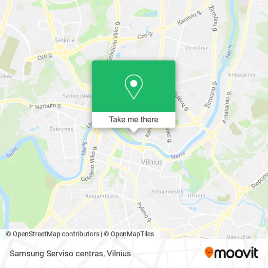 Карта Samsung Serviso centras
