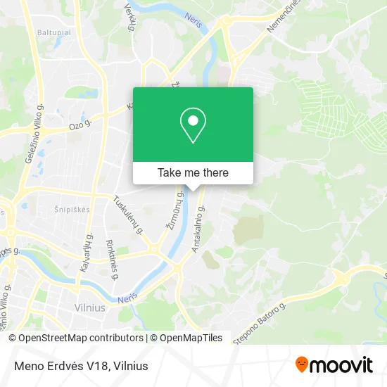 Карта Meno Erdvės V18