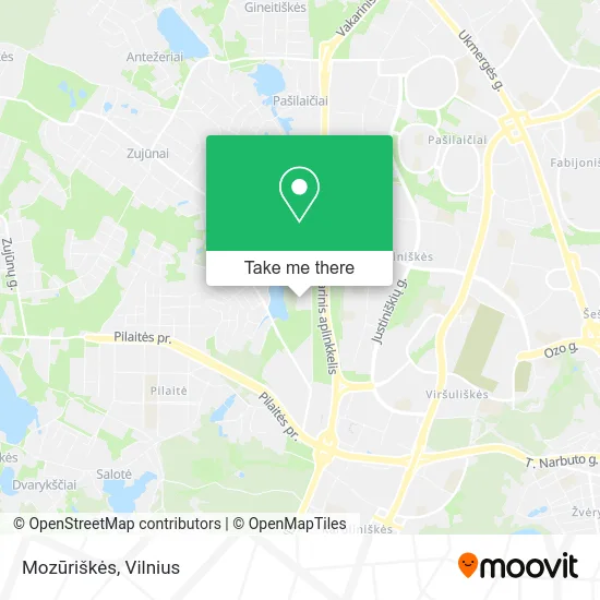 Карта Mozūriškės