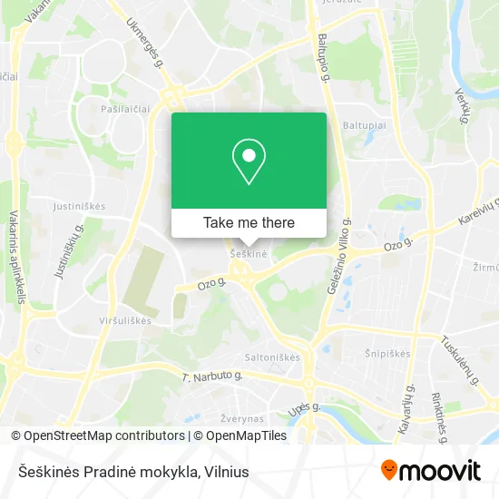 Карта Šeškinės Pradinė mokykla
