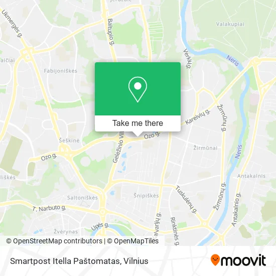 Карта Smartpost Itella Paštomatas