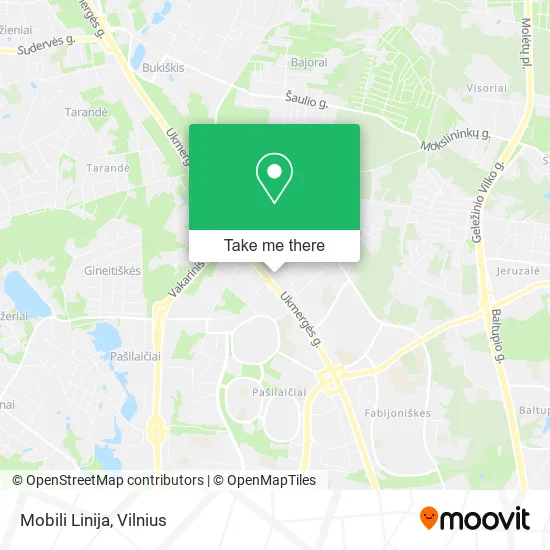 Карта Mobili Linija