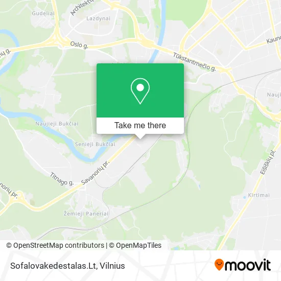 Карта Sofalovakedestalas.Lt