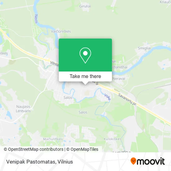 Карта Venipak Pastomatas