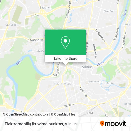 Elektromobilių įkrovimo punktas map