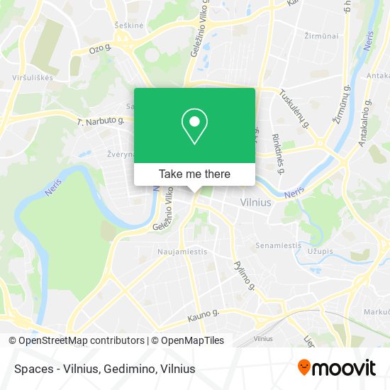 Карта Spaces - Vilnius, Gedimino