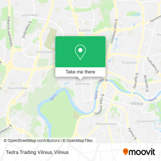 Карта Tedra Trading Vilnius