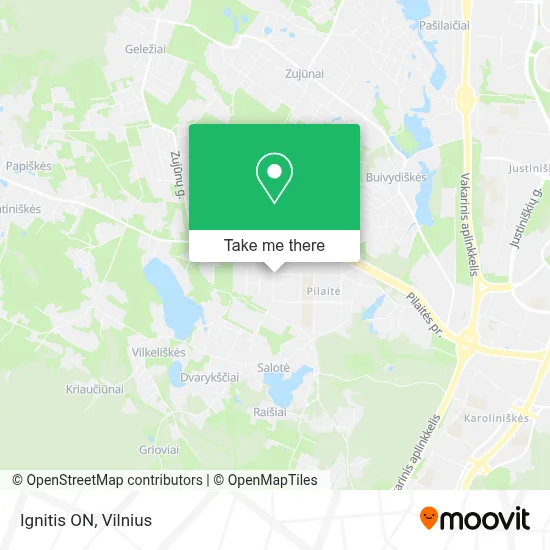 Ignitis ON map