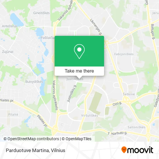 Карта Parduotuve Martina