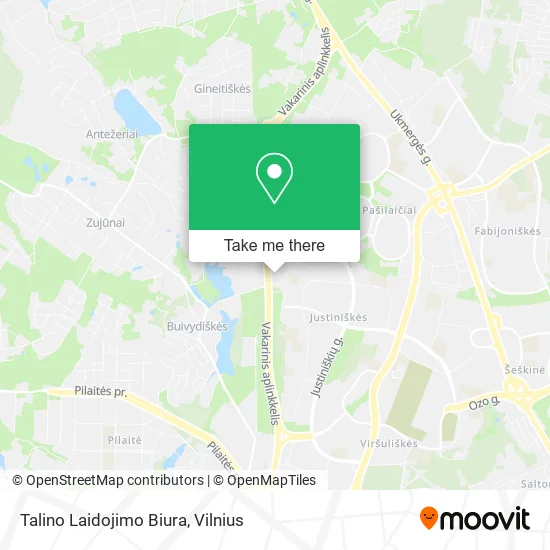 Карта Talino Laidojimo Biura