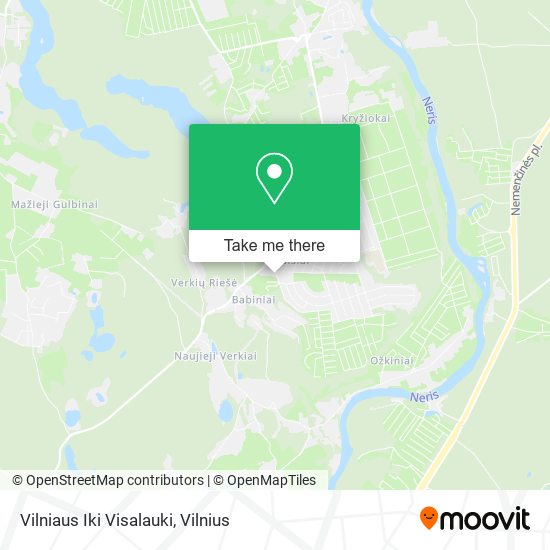Карта Vilniaus Iki Visalauki