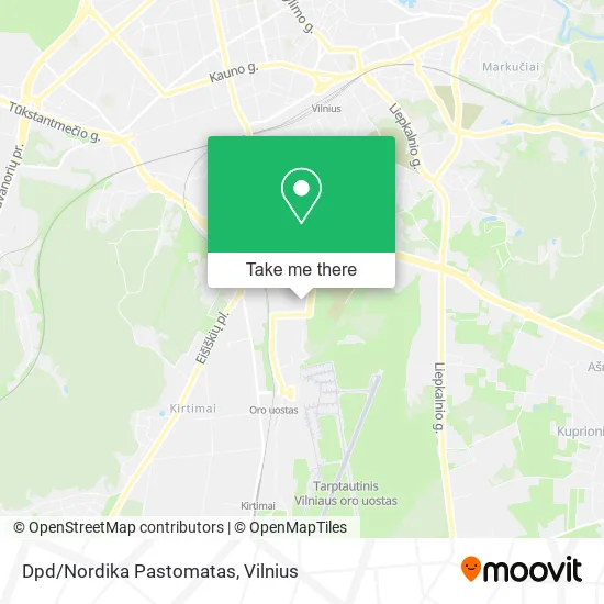 Карта Dpd/Nordika Pastomatas