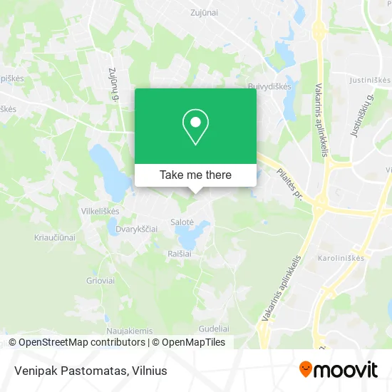 Карта Venipak Pastomatas