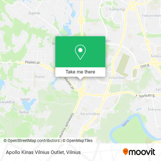 Карта Apollo Kinas Vilnius Outlet