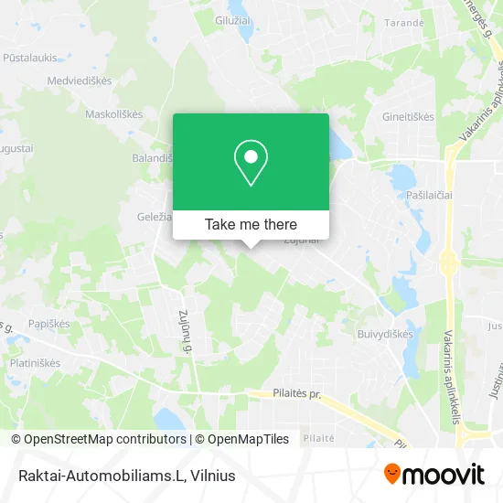 Карта Raktai-Automobiliams.L