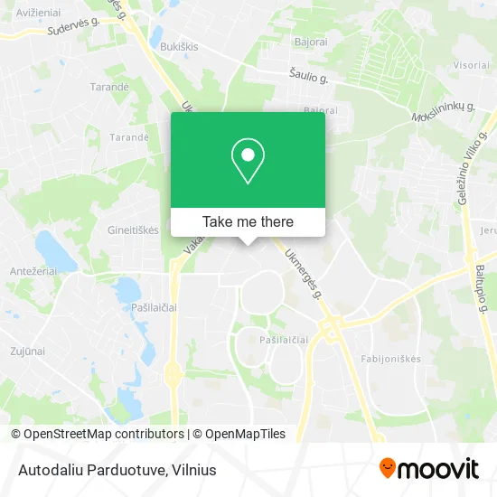 Карта Autodaliu Parduotuve