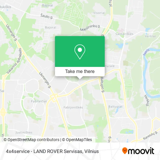 Карта 4x4service - LAND ROVER Servisas