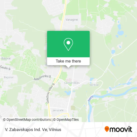 Карта V. Zabavskajos Ind. Ve