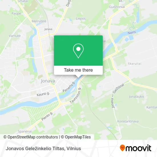 Карта Jonavos Geležinkelio Tiltas