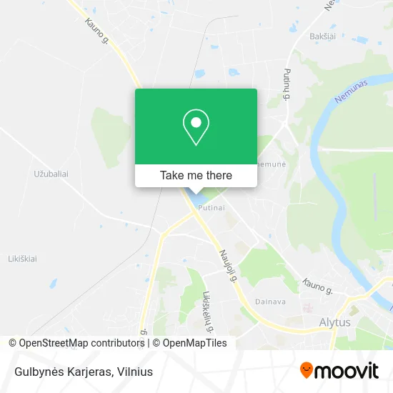 Карта Gulbynės Karjeras