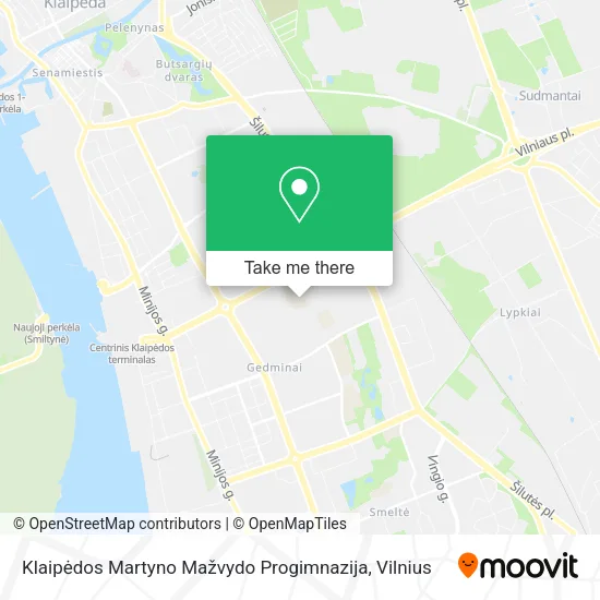 Карта Klaipėdos Martyno Mažvydo Progimnazija