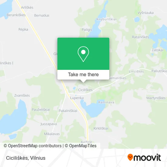 Карта Ciciliškės
