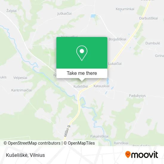 Карта Kušeliškė