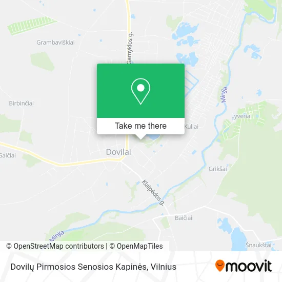 Карта Dovilų Pirmosios Senosios Kapinės