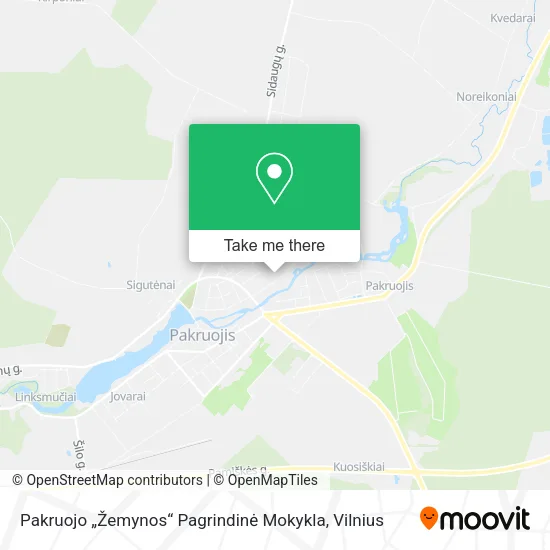 Карта Pakruojo „Žemynos“ Pagrindinė Mokykla