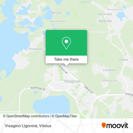 Карта Visagino Ligoninė