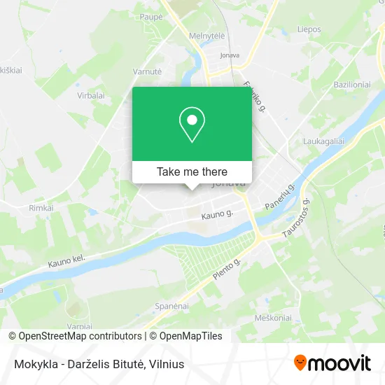 Mokykla - Darželis Bitutė map